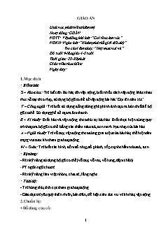 Giáo án Mầm non Lớp Chồi - Đề tài: Vận dụng bài hát Gọi tên cảm xúc