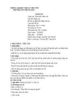Giáo án Mầm non Lớp Lá - Chủ đề: Động vật - Đề tài: In đàn kiến bằng vân tay - Năm học 2024-2025 - Nguyễn Thị Thu Hà