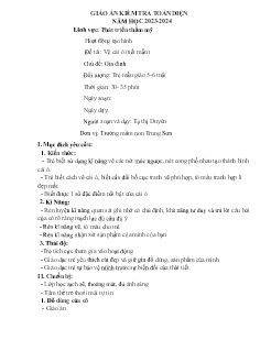 Giáo án Mầm non Lớp Lá - Chủ đề: Gia đình - Đề tài: Vẽ cái ô (Tiết mẫu) - Năm học 2023-2024 - Tạ thị Duyên