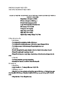 Giáo án Mầm non Lớp Lá - Chủ đề: Hiện tượng tự nhiên - Đề tài: Làm quen chữ cái g, y - Năm học 2021-2022 - Đặng Thị Thảo