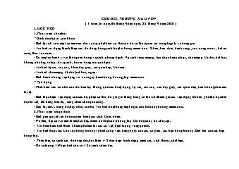 Giáo án Mầm non Lớp Lá - Chủ đề I: Trường Mầm non - Năm học 2023-2024