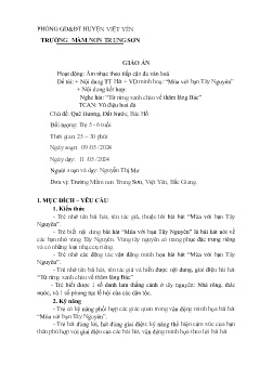 Giáo án Mầm non Lớp Lá - Chủ đề: Quê Hương. Đất Nước. Bác Hồ - Năm học 2023-2024 - Nguyễn Thị Mơ