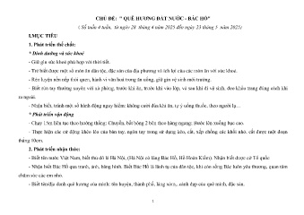 Giáo án Mầm non Lớp Lá - Chủ đề: Quê hương, đất nước. Bác Hồ - Năm học 2024-2025