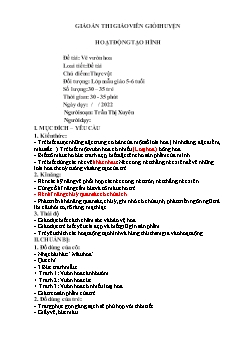 Giáo án Mầm non Lớp Lá - Chủ đề: Thực vật - Đề tài: Vẽ vườn hoa - Trần Thị Xuyên