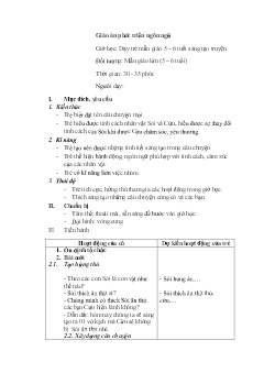 Giáo án Mầm non Lớp Lá - Đề tài: Dạy trẻ mẫu giáo 5–6 tuổi sáng tạo truyện