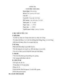 Giáo án Mầm non Lớp Lá - Đề tài: Nêu gương cuối ngày - Năm học 2023-2024 - Lương Thị Hòa