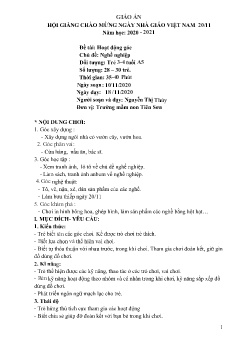 Giáo án Mầm non Lớp Mầm - Chủ đề: Nghề nghiệp - Năm học 2020-2021 - Nguyễn Thị Thúy