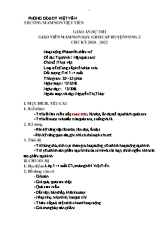 Giáo án Mầm non Lớp Mầm - Chủ đề: Thực vật - Đề tài: Tạo hình Nặn quả cam - Năm học 2017-2018 - Nguyễn Thị Thúy
