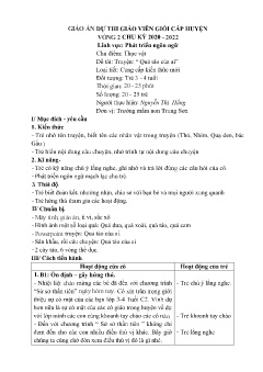 Giáo án Mầm non Lớp Mầm - Chủ đề: Thực vật - Đề tài: Truyện Quả táo của ai - Nguyễn Thị Hằng