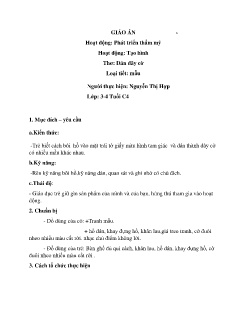 Giáo án Mầm non Lớp Mầm - Đề tài: Thơ Dán dây cờ - Nguyễn Thị Hợp