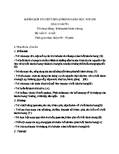 Giáo án Steam Mầm non Lớp Lá - Đề tài: Khám phá bánh chưng