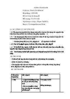 Giáo án Steam Mầm non Lớp Lá - Đề tài: Làm túi đựng đồ - Phạm Thị Hiếu
