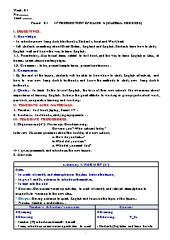 Giáo án Tiếng Anh 6 (CV5512) - Unit 1-6