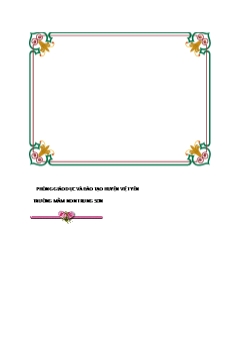 Một số biện pháp giúp trẻ 3-4 tuổi lớp MG bé C1 trường Mầm non Trung Sơn tích cực vận động để phát triển thể chất