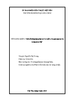 Một số biện pháp giúp trẻ 5-6 tuổi A4 mạnh dạn tự tin trong giao tiếp
