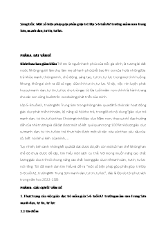 Một số biện pháp góp phần giúp trẻ lớp 5-6 tuổi A2 trường mầm non Trung Sơn, mạnh dạn, tự tin, tự lực