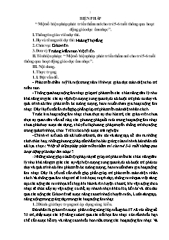 Một số biện pháp phát triển thẩm mĩ cho trẻ 5-6 tuổi thông qua hoạt động giáo dục âm nhạc