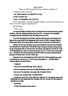 Một số biện pháp phòng, tránh tai nạn thương tích cho trẻ 4-5 tuổi trong trường mầm non