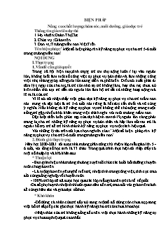 Một số biện pháp rèn kỹ năng tự phục vụ cho trẻ 5-6 tuổi trong trường mầm non