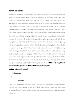 Một số biện pháp tổ chức các trò chơi dân gian cho trẻ 4-5 tuổi B6 trường MN Trung Sơn