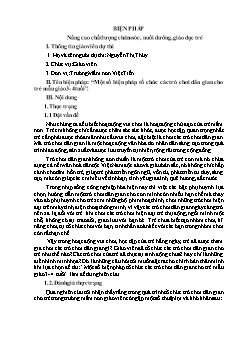 Một số biện pháp tổ chức các trò chơi dân gian cho trẻ mẫu giáo 3-4 tuổi