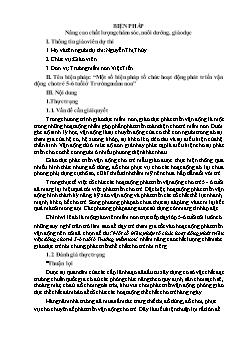 Một số biện pháp tổ chức hoạt động phát triển vận động cho trẻ 5-6 tuổi ở Trường mầm non
