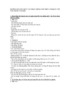 Tài liệu Hướng dẫn tổ chức các hoạt động cho trẻ làm quen với tác phẩm văn học