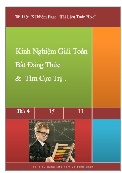 Tài liệu Kinh nghiệm giải Toán bất đẳng thức và tìm cực trị