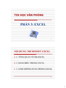 Tài liệu Tin học văn phòng - Phần 3: Excel