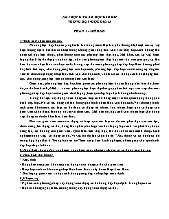 Xây dựng và sử dụng sơ đồ trong dạy học Địa lí