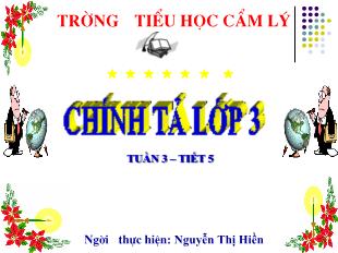 Bài giảng Chính tả 3 - Tuần 3, Tiết 5: Chiếc áo len - Năm học 2010-2011 - Nguyễn Thị Hiền