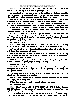 Bộ câu hỏi đánh giá cán bộ quản lý