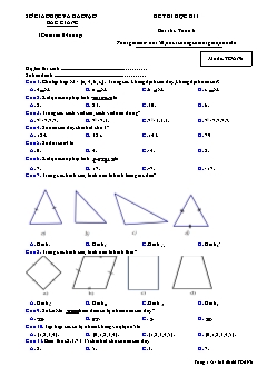 Đề kiểm tra học kì I Toán 6 - Mã đề: TOAN6 - Sở GS&ĐT Bắc Giang (Có đáp án)