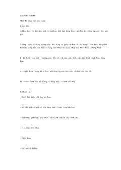 Giáo án Steam Mầm non Lớp Lá - Đề tài: Thiết kế bông hoa mùa xuân