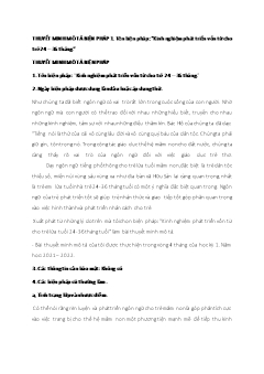 Kinh nghiệm phát triển vốn từ cho trẻ 24 – 36 tháng